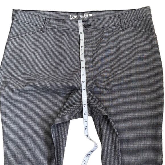 Lee All Day Pant Straight Leg Gray Glenplaid Pants Size 18 Medium - Picture 13 of 16